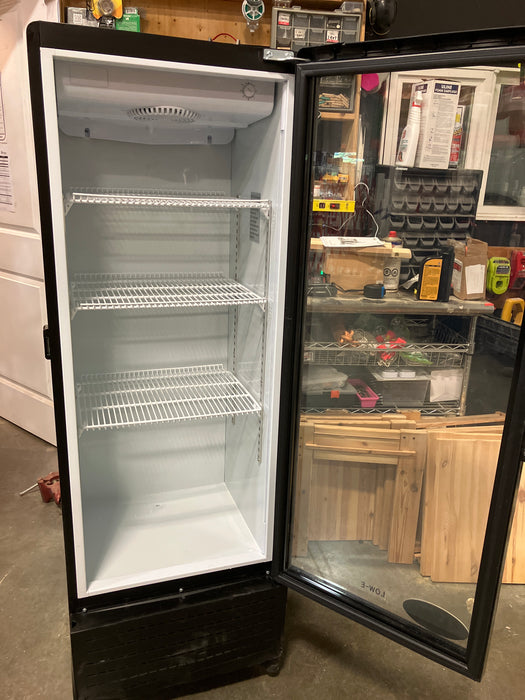 Koolmore 21 in. One Glass Door Commercial Display Merchandiser Refrigerator Cooler in Black, 8 cu. ft.