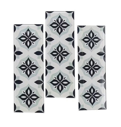 LuxySplash Vintage Glass Subway Wall Tile 4" x 12" 