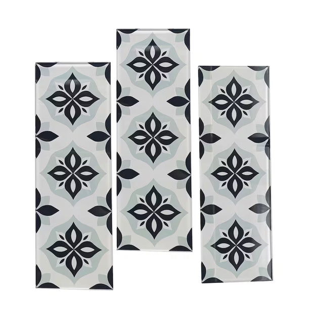 LuxySplash Vintage Glass Subway Wall Tile 4" x 12" 