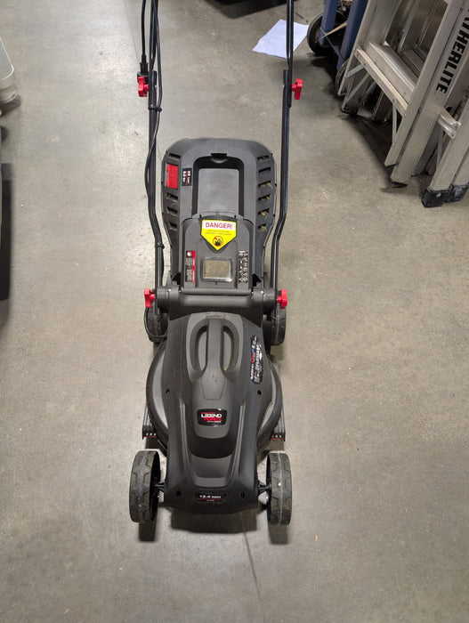 Legend Force 13.4-inch 12 Amp Corded Electric Walk Behind Push Lawn Mower with Height Adjustment & Removable Bag (used)