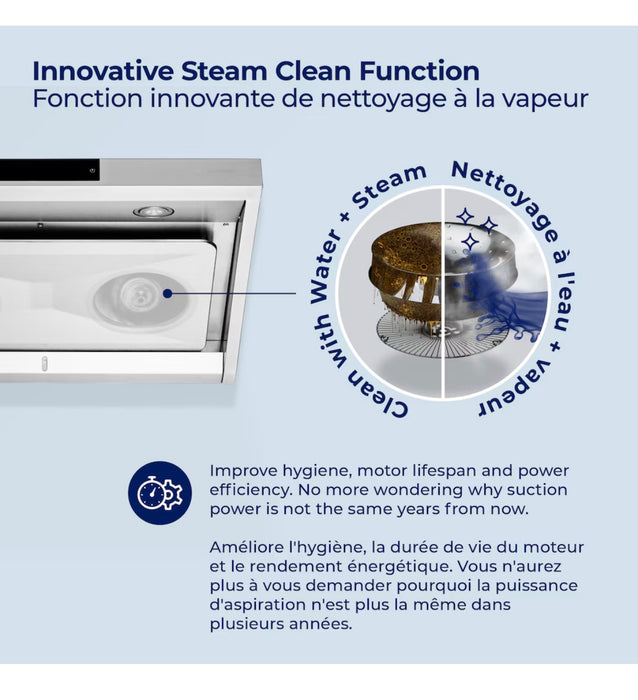 Hauslane 30-Inch Innovative Under Cabinet Range Hood with Steam Clean in Stainless Steel (new)