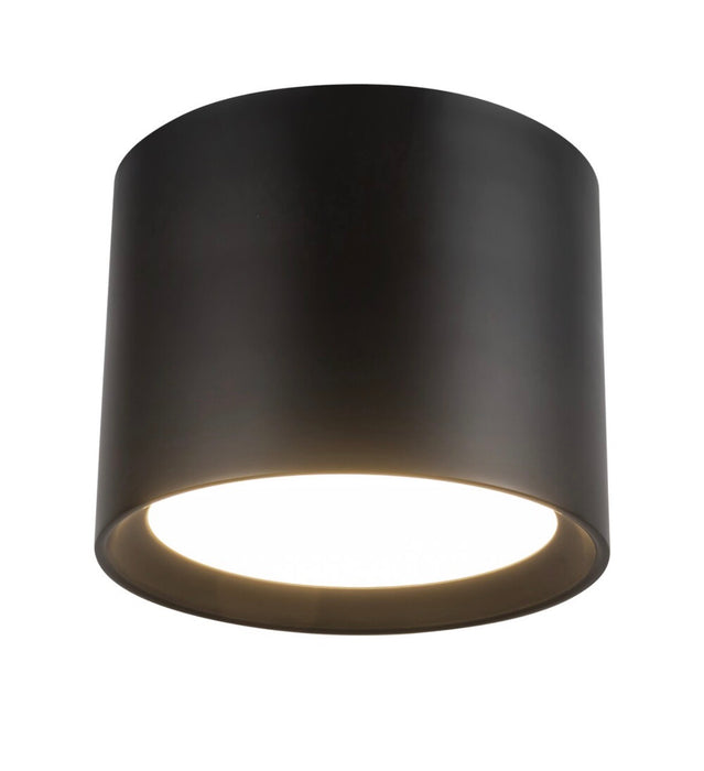SoModern Uma 9-in Black dimmable LED Semi-Flush Mount (new)