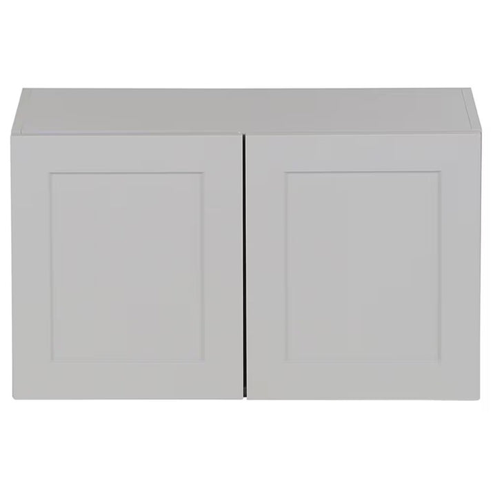 Hampton Bay Edson 30 in. W x 18 H x 13 D Assembled Kitchen Wall Cabinet, Grey (W3018) (new)
