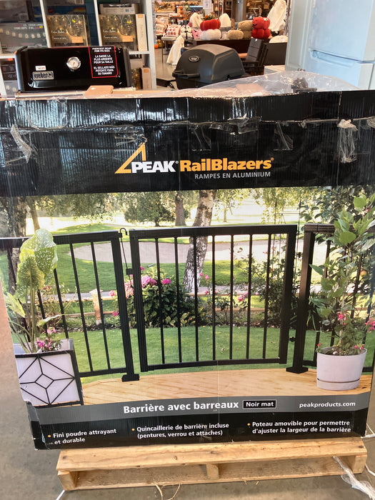 Peak RailBlazers Aluminum Deck Railing - Picket Gate - 42 Inch, Mate Black (New)