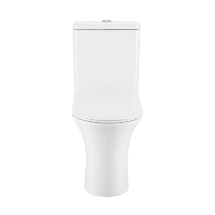 Swiss Madison Calice 1.1/1.6 GPF Two-Piece Elongated Rear Outlet Toilet Dual-Flush in White (New)