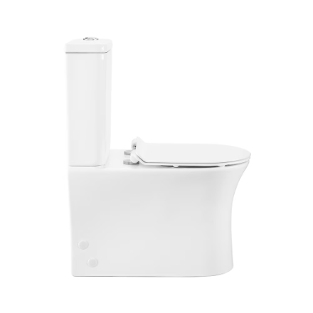 Swiss Madison Calice 1.1/1.6 GPF Two-Piece Elongated Rear Outlet Toilet Dual-Flush in White (New)