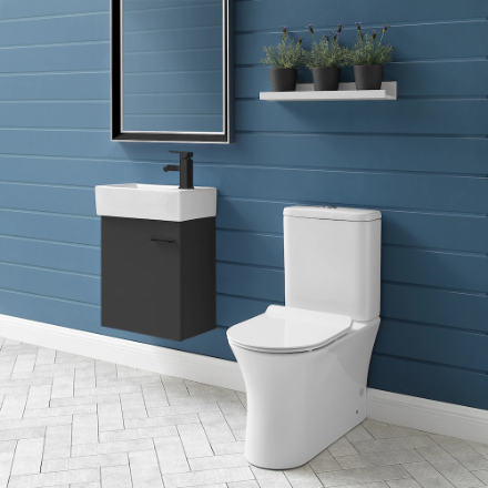 Swiss Madison Calice 1.1/1.6 GPF Two-Piece Elongated Rear Outlet Toilet Dual-Flush in White (New)