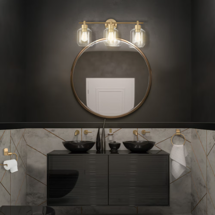 Globe Electric Cannes 5-Piece Brass Bath Set (New)