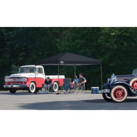 Quik Shade 10 ft. x 10 ft. Instant Patio Canopy in Black (Missing Storage Bag) (Used)