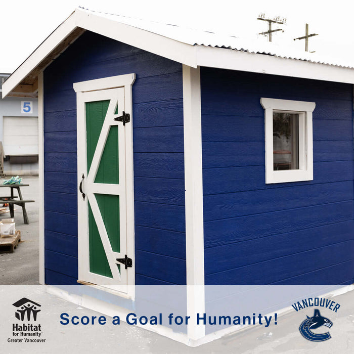 8x8 Autographed Canucks Shed - Blue