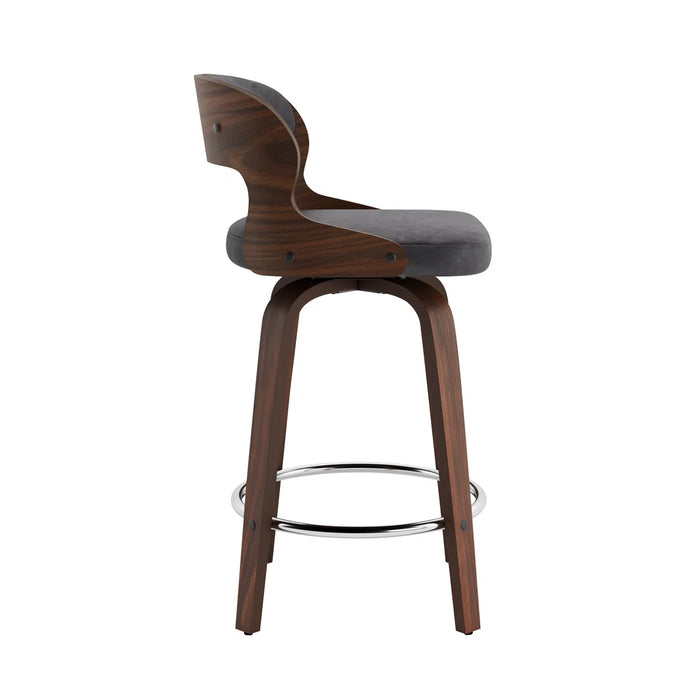 Carylon Swivel 26" Counter Stools - Upholstery Gray - 2BLYB-042-04