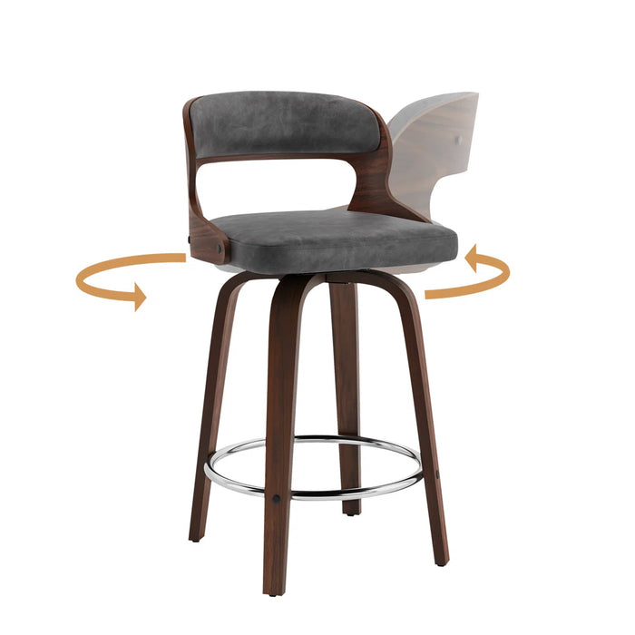 Carylon Swivel 26" Counter Stools - Upholstery Gray - 2BLYB-042-04