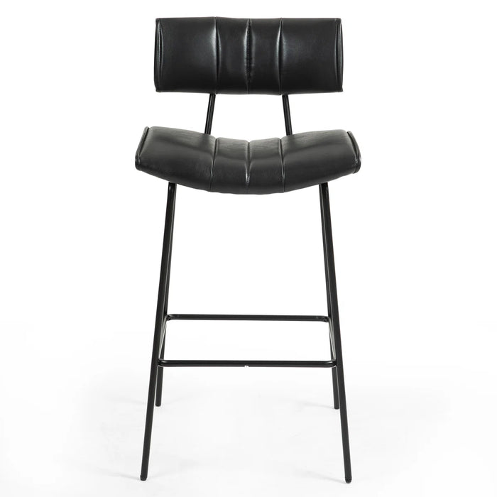 Palgrave Bar Stool with Black Metal Legs (Set of 2)