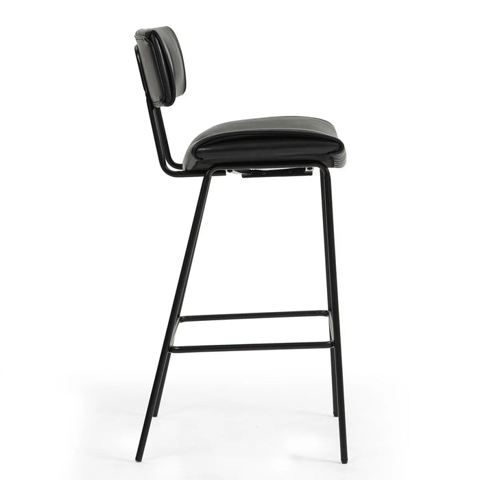 Palgrave Bar Stool with Black Metal Legs (Set of 2)
