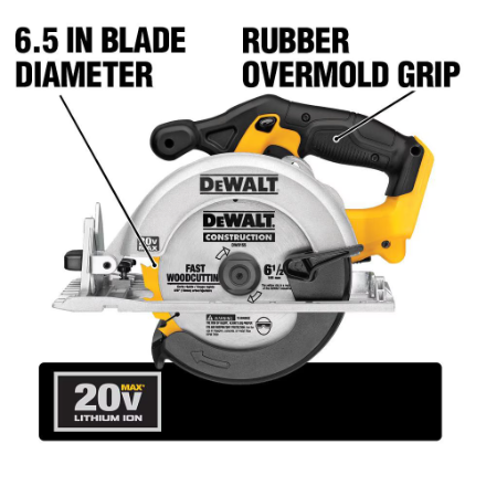 DEWALT 20V MAX Lithium-Ion Cordless 6.5 inch Circular Saw (Tool Only)(New)