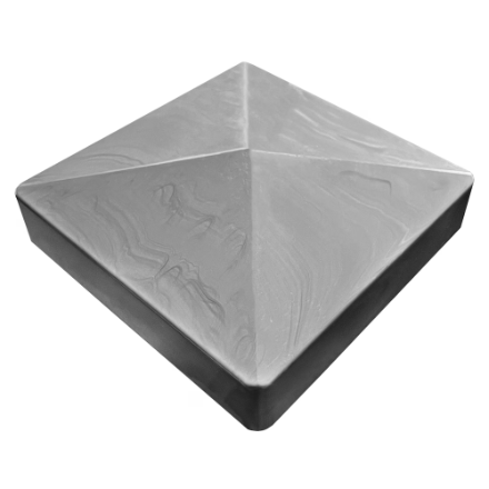 Creative Surfaces® 5" x 5" x 8' Vinyl Woodgrain Fence Post with Aluminum Insert Hazy Grey (New)