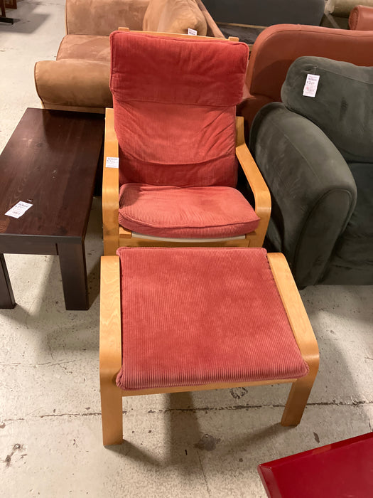 Armchair with footstool(used)