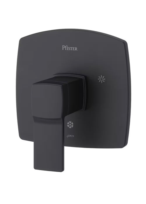 Pfister Deckard Single-Handle Wall-Mount Shower Only Faucet Trim Kit in Matte Black (Valve Not Included) (new)