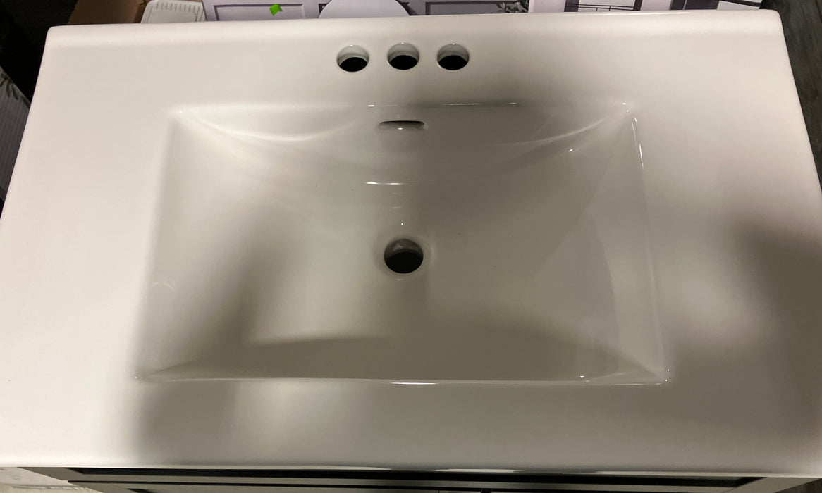 30” Black Vanity with Sink