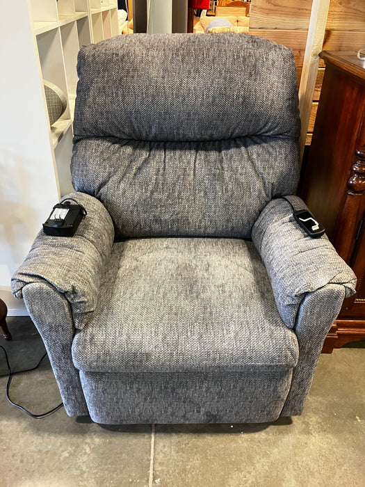 Grey Fabric Power Lift Recliner (new)