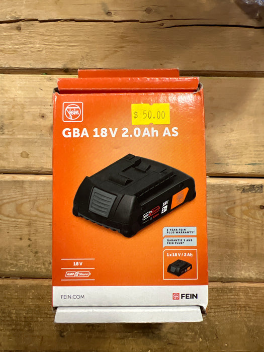 FEIN AMPShare 18V 2.0Ah Lithium Ion Battery (new)
