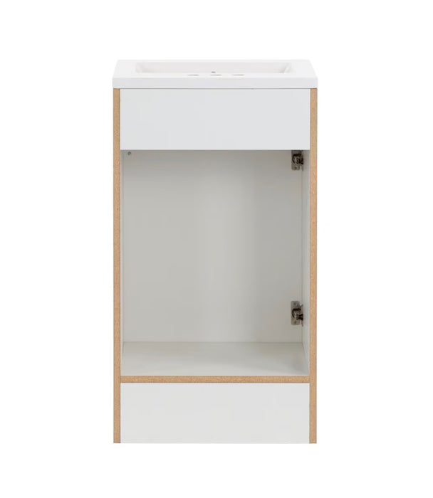 St. Paul Addison 18-inch W Bathroom Vanity in White with Cultured Marble Sink Top (new)