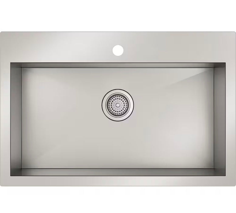 KOHLER 30-1/2-inch x 20-inch Top-/Undermount Large Single-Bowl Kitchen Sink with Single Faucet Hole (new)