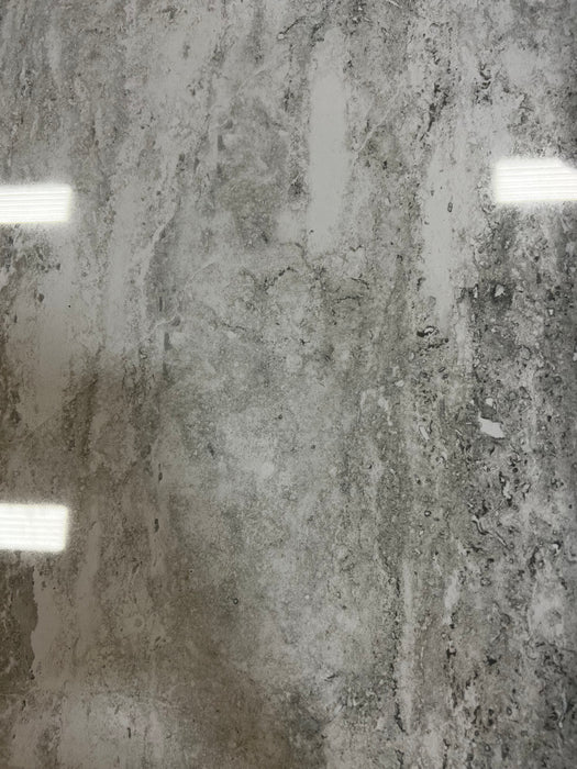 Travertino White/Grey Polished Large Format Tile 24" x 48" (new)