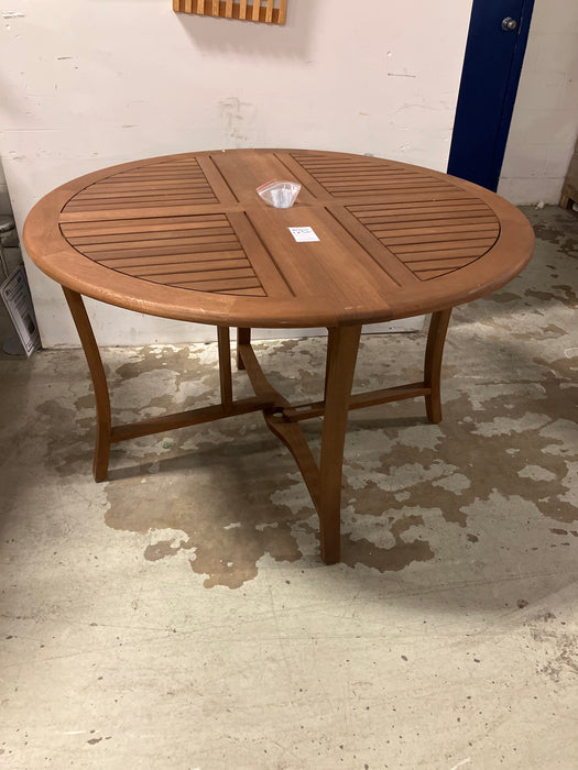 Outdoor Interiors 43 inch Round Folding Eucalyptus Dining Table