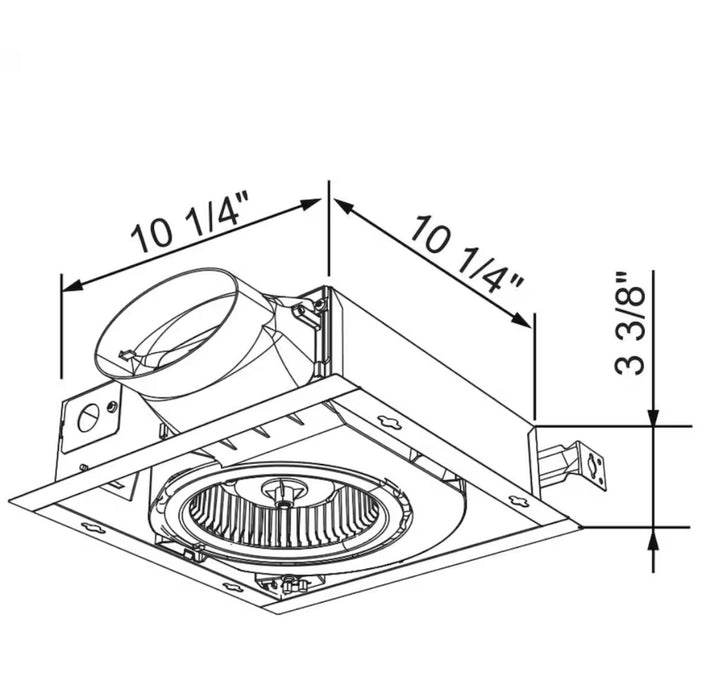 Cyclone HushTone Switchable 3 Speed, 50/80/100 CFM Ceiling Bathroom Exhaust Fan with Humidity - ENERGY STAR® (new)