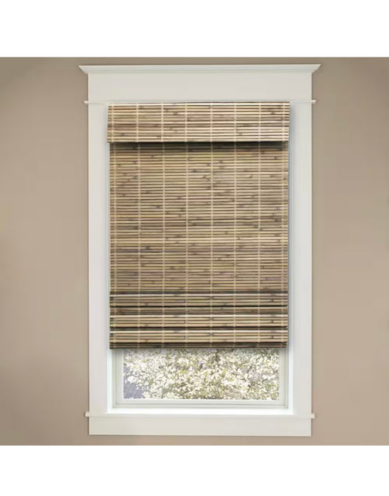Home Decorators Collection 23-Inch W x 48-Inch L Driftwood Bamboo Cordless Roman Shades (new)