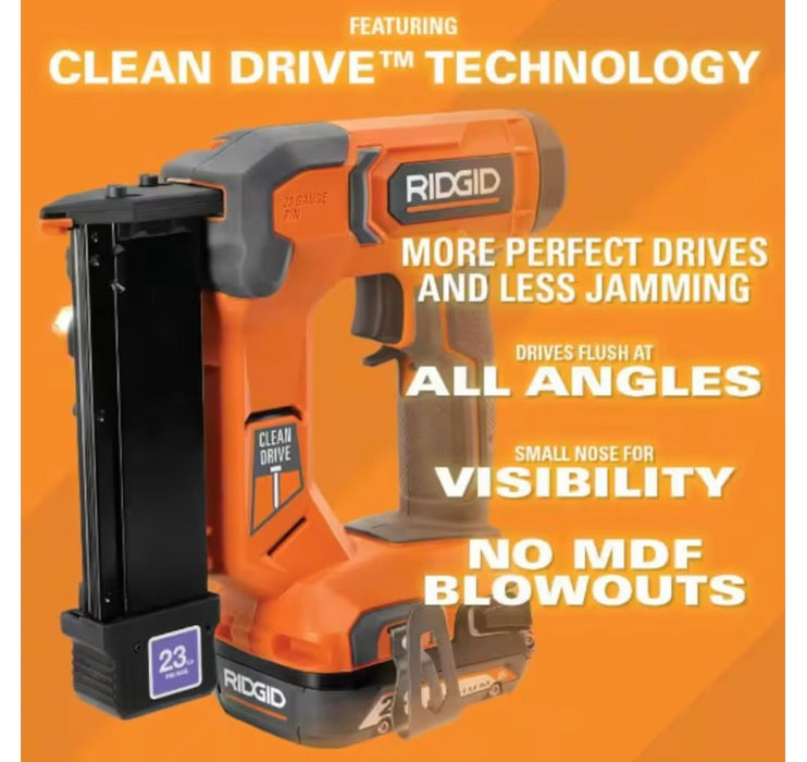 RIDGID 18V 23GA Pin Nailer (Tool Only) (new)
