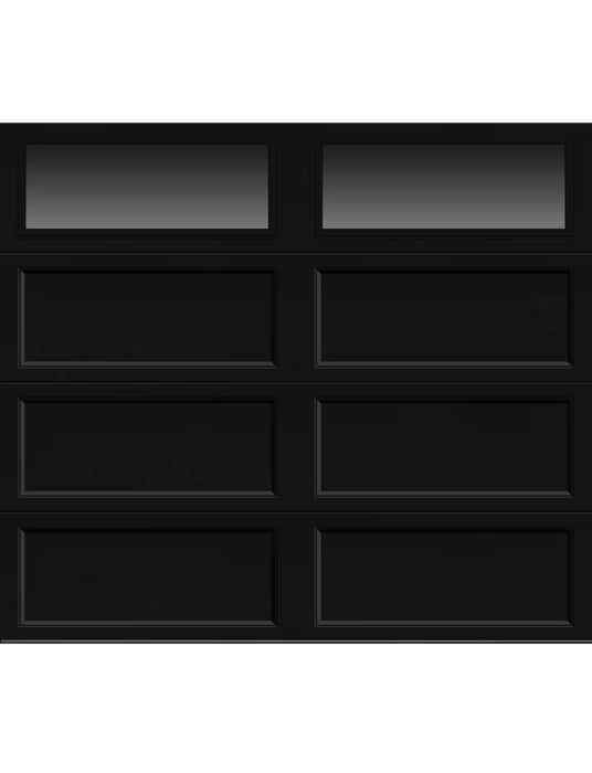 Clopay Bridgeport Steel 8 ft. x 7 ft. 6.3 R-Value Insulated Black Garage Door with Plain Windows (new)