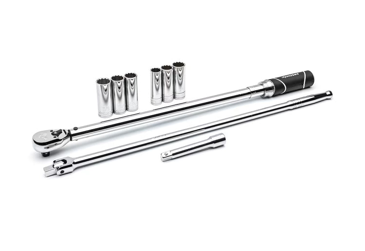 Used Husky 1/2 in. Metric Torque Wrench Tire Change Kit with Storage Case.