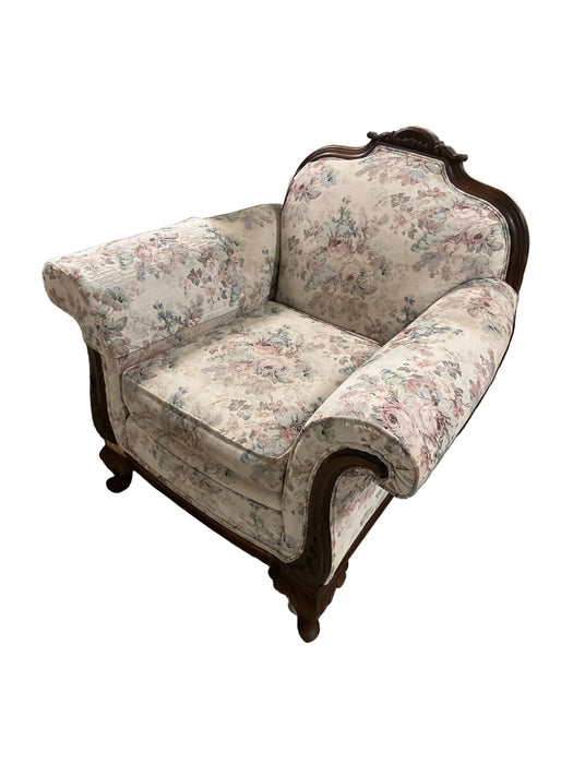 Floral white chair (used)