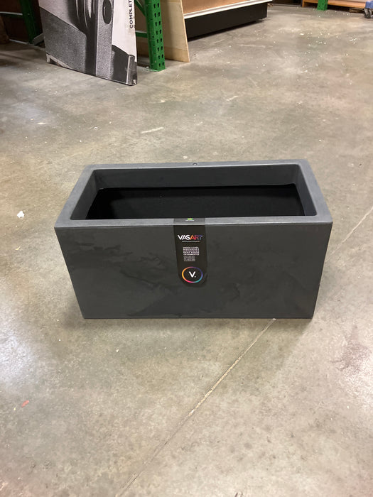 Vas Art CUBO RECTANGLE Fibreglass Planter 24” Long x 12” Tall x 12” Wide (New)