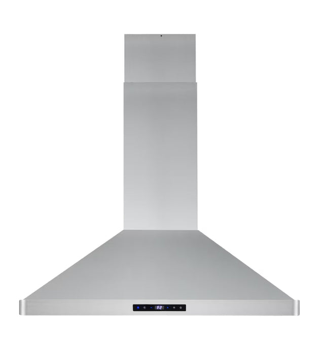 Cosmo 36 in. Lumin Collection Ducted Island Range Hood, Soft Touch Controls, Stainless Steel (New)