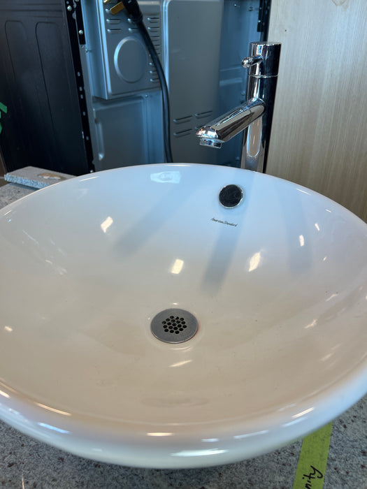 Light Oak Veneer Floating Vanity with Granite Counter