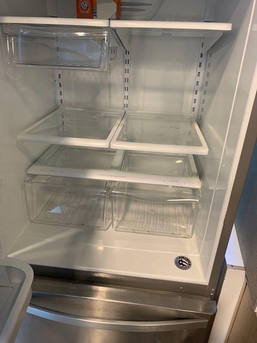Whirlpool 30" 18.7 Cu. Ft. Bottom-Mount Refrigerator - Monochromatic Stainless Steel As Is (Used)