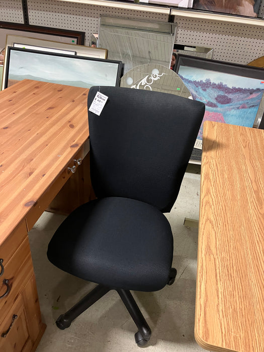 Black Office Chairs on Wheels (Used)