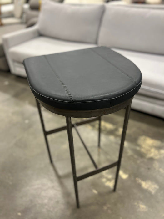 Industrial Style Leather Barstool