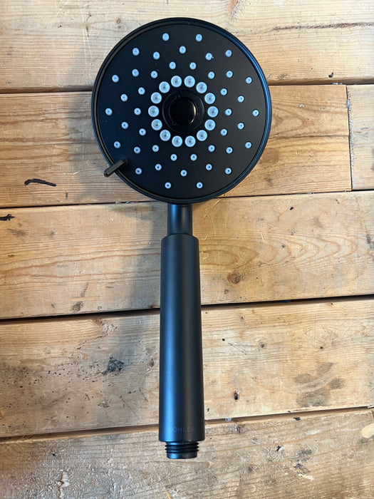 KOHLER Purist 3-Spray 5-Inch Triple Wall Mount Handheld Shower Head in Matte Black (new)