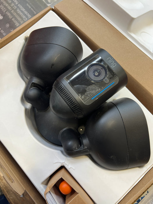 Ring Floodlight Cam Pro Premium Colors with 2K Video and Ring Vision, 2 LED Lights, Dual Band Wi-Fi, and 3D Motion Detection, Black (Used)