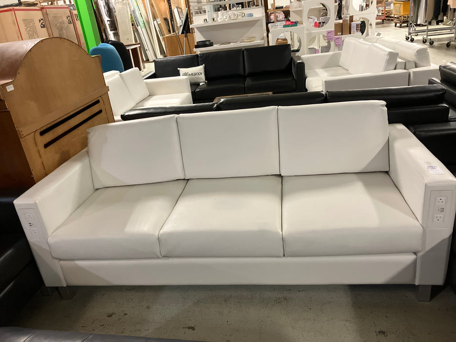 White leather sofa (used)