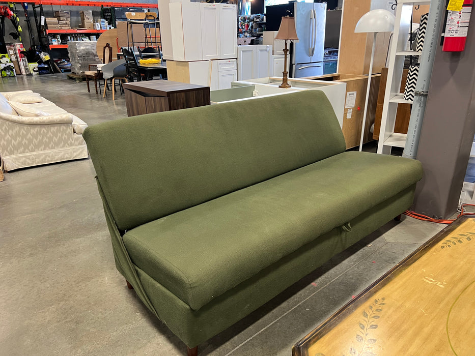 Midcentury Style Olive Green Sleeper Sofa (used)