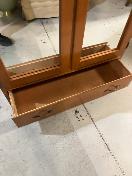 Wood Armoire with Mirrors