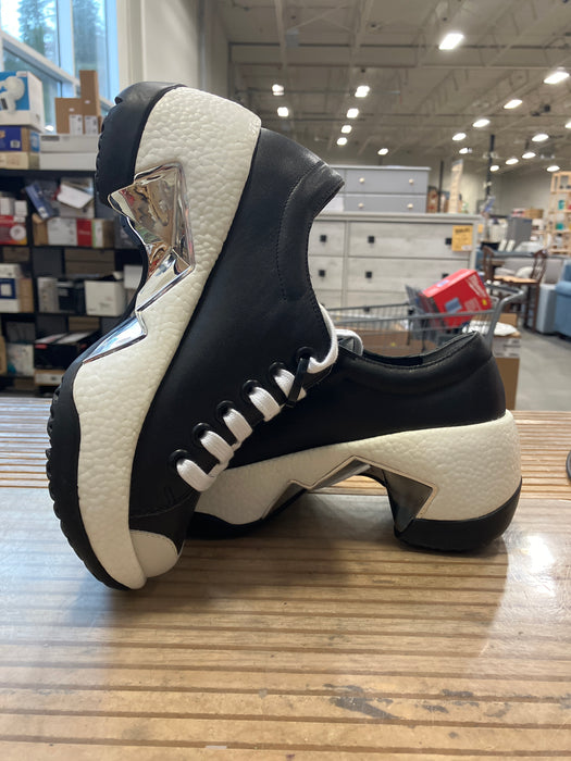 4CCCCees Flint Alpha Black, White, and Chrome Sneakers