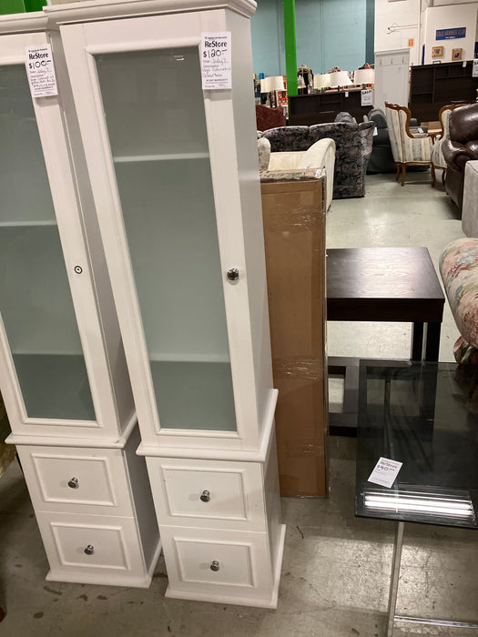 High cabinet with glass door (used)