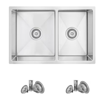 Stylish Dualmount 25 inch Stainless Steel 60/40 Double Bowl Kitchen Sink (New)