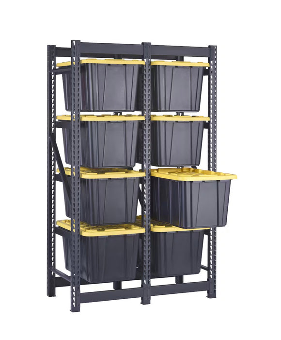 Husky 4-Tier Tote Steel Storage Rack in Black (new)